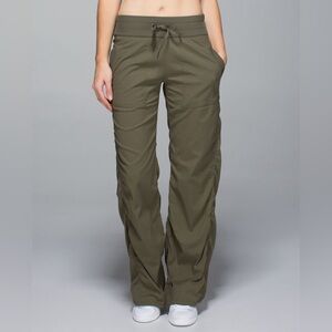 Lululemon Size 4 Unlined Studio Pant Fatigue Green